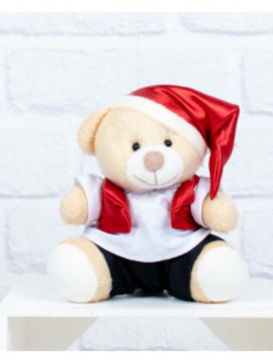 Santa Claus Plush Bear With Vest 12 Cm - Christmas Decoration - 甜牛奶毛絨 - 查看 1