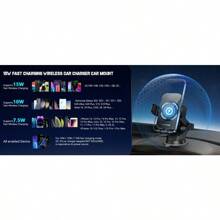 无线车载充电器，快速充电手机支架 BothLin 三合一手机支架自动夹紧车载配件兼容 15 14 13 12 11 Xs XR、S23 Ultra S22 S21 S20/S10+ S9+ Note 9 - 黑色 - 查看 10