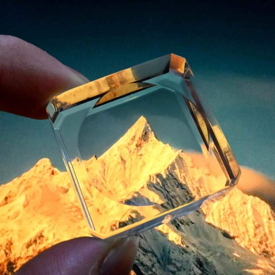 1 Pc Square Clear Crystal Sphere Holder Ball Stand For Display 40 Mm To