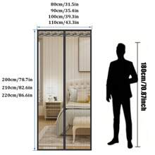 Bền chặt Lưới Từ tính Màn Cửa , Dễ cài đặt Nam châm Khép kín Rèm Giữ , Rảnh tay Đối với Sân trong Trượt Cửa kính , Thú cưng Và Trẻ em , Muỗi Lưới , - trắng - Xem 4
