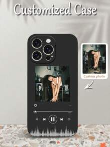 Apple Customized DIY Photo Music Player Phone Case, Shockproof, Scratch-Resistant, Fingerprint-Proof TPU Soft Full Edge Cover Compatible With Iphone 15/14 Plus/13 Pro/12 Pro Max/11/6P/7P/XS/XR, Personalized Phone Case For Individual, Partner, Family, Friends, Birthday, Anniversary,Stylish,Colorful,Vintage,Cute,Contracted,Funny,Custom,Personalized,Unique,Customized,Ideal Gifts For Him,Ideal Gifts For Her,Boyfriend,Girlfriend,Family,Friends,Grandparents,Couple,For Anniversaries,For Birthdays