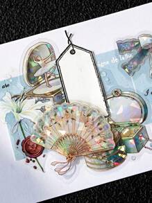 20 件寵物透明貼紙包,帶有虹彩冰晶,非常適合 Diy 剪貼簿、相簿裝飾、筆記型電腦和手機裝飾 - 彩色 - 查看 8