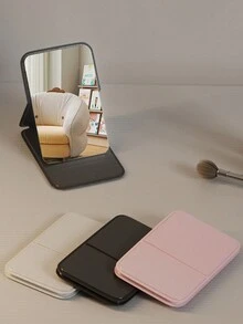 1 件折叠化妆镜，便携式紧凑型手持式立式化妆镜，适合学生的最佳礼物 - 彩色 - 查看 3