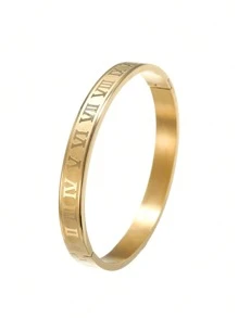 时尚不锈钢罗马数字女式手链适合日常佩戴