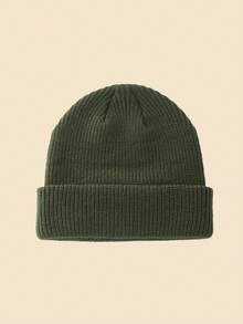 2pcs Solid Color Warm Knitted Winter Hats For Babies - Multicolor - View 2