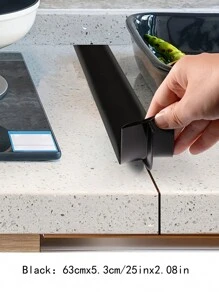 1pc Silicone High-Temperature Resistant Kitchen Gap Strip, Oil And Dirt Resistant Gas Stove Gap Soft Sealing Strip