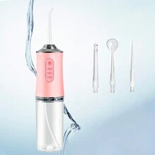 Irrigador Oral Bucal Portátil Limpeza Profunda Eficiente Recarregável USB - Rosa Bebê - Visão 6