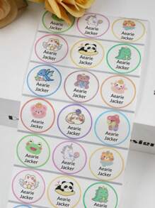 定制防水贴纸，个性化姓名标签贴纸，返校用品，定制姓名标签贴纸，托儿所标签，可定制贴纸，定制贴纸，学习用品，托儿所必备品，节日日历 - 風格8 - 查看 6