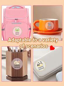 定制防水贴纸，个性化姓名标签贴纸，返校用品，定制姓名标签贴纸，托儿所标签，可定制贴纸，定制贴纸，学习用品，托儿所必备品，节日日历 - 風格8 - 查看 4