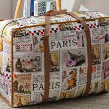 1pc Portable Large Capacity Travel Duffel Bag, Classic Pattern Moving Packaging Organizer, Perfect Home Storage Bag Pencil Case Room Decor  Decor Home Decor Kitchen Wall Decor Bedroom Decor School Supplies School Decor  Decorations   Autumn Decor Festival Decor Room Decor Home Decor Fall Decor Bedroom Decor  Halloween Decor,Room Decor,Christmas Decorations, Halloween, Halloween Decorations,Christmas, Halloween Decor,Christmas Decor,Fall Decor,Christmas Decor,Storage,Organizer - Multicolor - View 8