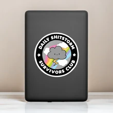 1PC Daily Shitstorm Survivor Sticker | Funny Vinyl Sticker For Water Bottles And Laptops | Sarcastic Office Decor And Tumbler Sticker | Perfect For Those Who Embrace The Chaos | Unique Gift For Coworkers And Friends - Multicolor - View 7