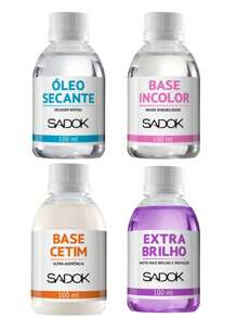 Sadok Professional Extra Shine Base Drying Oil Kit - Trong sáng - Xem 1