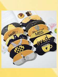 1pc 眼罩, 印花眼罩, 冰袋眼罩, 冰敷眼罩, 亲子眼罩, 可爱眼罩, 情侣眼罩, 航空眼罩, 毛绒眼罩, 怪兽眼罩, 刺绣眼罩, 眼罩眼罩, 动物眼罩, 丝绸眼罩, 眼罩, 遮阳, 眼罩, 美容眼罩, 遮阳眼罩, 热敷眼罩, 凝胶冰袋多功能眼罩套装, 眼部压缩降温加温眼罩 - 彩色 - 查看 3