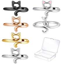 3/4/5/6 قطع خطافات كروشيه للنساء للتوتر القابل للتعديل والأصبع لا يؤذيها أثناء الحياكة ، علبة تخزين عشوائية