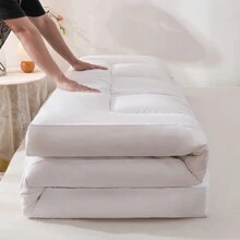 Microfibre Hotel Quality Mattress Topper 4 Inch/10cm Deep Supersoft Heavy Fill Single Double King Super All Sizes Elasticated Corner Straps - White - View 12