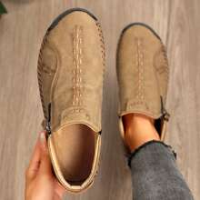 Womens Women's Work Shoes Fashion Casual Non-Slip Loafers Oxfords Leather Lace-Up Ankle Boots Walking ShoesOffice Hiking Shoes - Brown - View 3