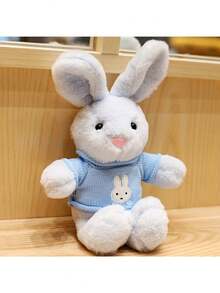 Juguetes de peluche lindos de conejitos, muñecos de peluche de conejitos de Pascua con suéteres, juguetes de peluche de conejitos - Multicolor - Ver 9