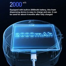 1 件 14 厘米 * 14 厘米自动皂液器，壁挂式洗手液分配器，泡沫和凝胶款式，USB 可充电智能皂液器，适用于厨房、浴室，低功耗，防水，适用于沐浴露、洗洁精等各种液体 - 彩色 - 查看 10