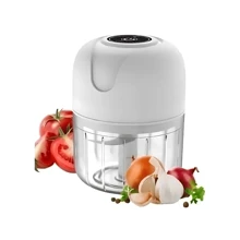 Mini Processador Elétrico de Alimentos Portátil com 3 lâminas de aço inox USB 250ml - Branco - Visão 5