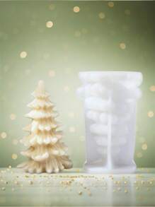 1 件小针叶圣诞树，针叶圣诞树半模具，DIY 圣诞装饰，精油石，石膏，树脂蜡烛模具 - 矽膠模具系列 - 查看 2