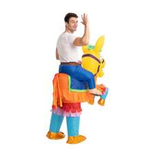 SYNCFUN Inflatable Halloween Costume Ride A Pinata Llama Ride On Inflatable Costume - Adult Unisex One Size - Multicolor - View 4