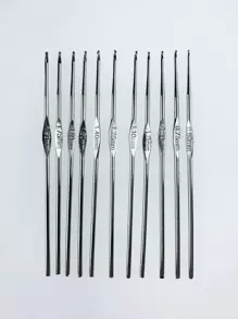 12 chiếc móc kim loại cỡ nhỏ, dụng cụ đan DIY - Móc móc 12 chiếc màu bạc - Xem 3