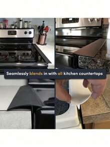 1 Stück Silikon Herdabdeckung für Küchenzwischenräume, Hitzefeste Lückenfüllung für Küchenherd und -arbeitsplatte, Staubschutz Herd-Arbeitsplatten Spaltabdeckung, Küchen Zubehör - Verschiedenfarbig - Übersicht 5