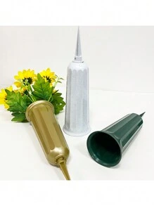 2/1PC Cemetery Vase With Spikes Plastic Floral Vase Holder For Gravestone Grave Yard Ground Outdoor Flower Marker Decorations