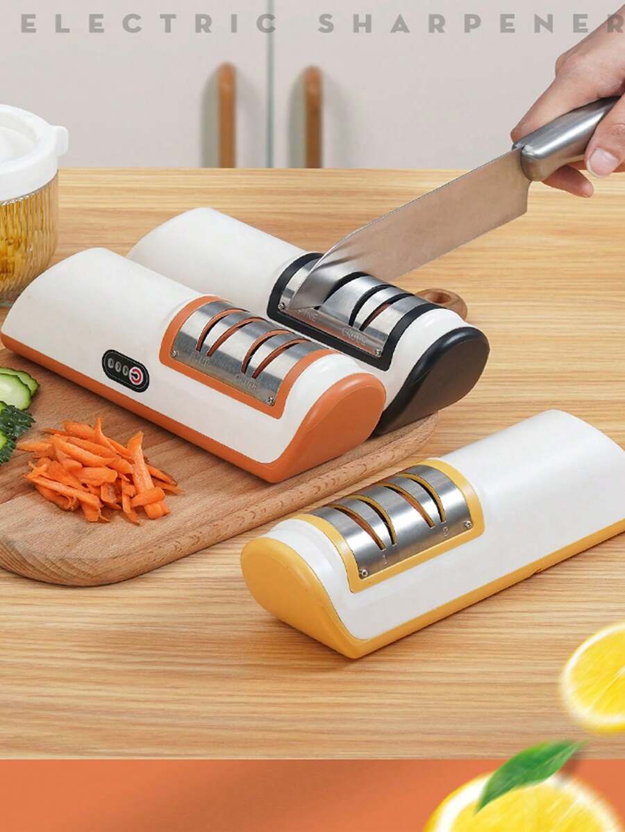 Automatic Multi-Function Kitchen Knife Sharpener Kitchen High-Grade Electric Sharpener - Multicolor - View 1