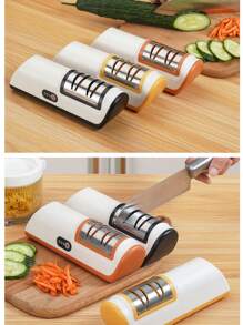 Automatic Multi-Function Kitchen Knife Sharpener Kitchen High-Grade Electric Sharpener - Multicolor - View 4