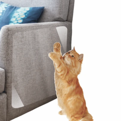 Sofá Protetor Gato Anti Arranhões Adesivo Proteção Transparente - Tamanho G - 106 X 34 - 016X