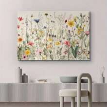 1入組野花帆布印刷花卉植物波希米亞牆藝術，牆藝裝飾，客廳牆藝，Giclee帆布印刷，無框畫 - 彩色 - 查看 12