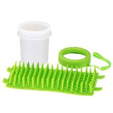 1pc Pet Foot Washing Cup, Dog Cleaning Brush - Pink - View 2