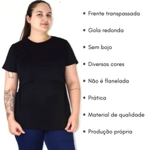 Primaior Women's Plus Size Nursing Shirt Blouse With Front Opening And Wrap - 白色 - 查看 2
