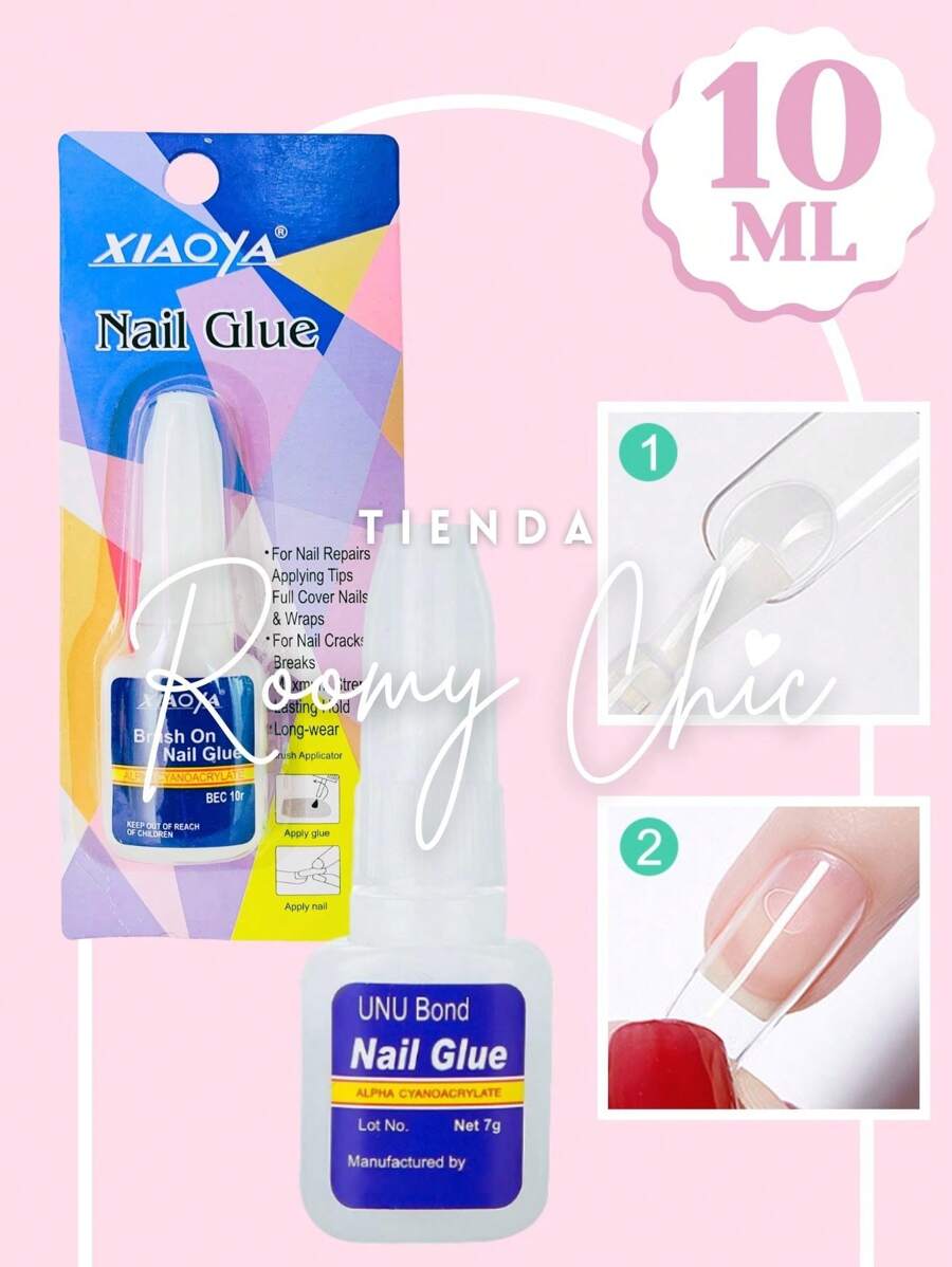 ROOMY CHIC Pegamento Uv Led Para Uñas Gel Adhesivo Extra Fuerte Para Rhinestones Piedras Perlas Cristales Decoración 3D Nail Art Uñas Acrílicas Gel Y Press On Gel Para Pegar Piedras En Uñas Pegamento Uv 10ml De Alta Fijación Gel Larga Duración Belleza & Salud Cuidado De Uñas, Manos Y Pies Esmalte De Uñas En Gel - transparente - Ver 1