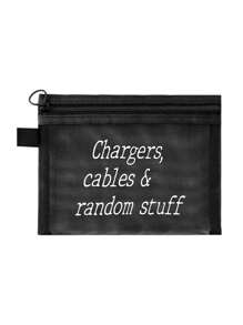 1 件便携式网袋，用于充电器、电缆和随机物品数据线和耳机，带网眼化妆包粉扑收纳便携式化妆包透明收纳包盥洗包旅行袋，化妆包化妆包护肤包盥洗包收纳袋，旅行必需品邮轮必需品宿舍必需品，婚礼伴娘礼物，妈妈礼物，生日礼物，送给朋友和老师的礼物 - 彩色 - 查看 14