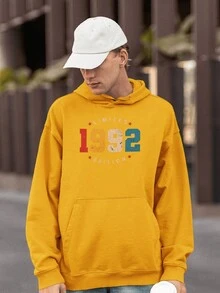1992 Californian Sweatshirt Printed Comfortable Streetwear - Màu vàng - Xem 1