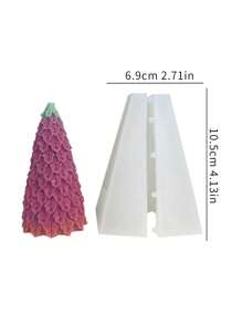 1 件小针叶圣诞树，针叶圣诞树半模具，DIY 圣诞装饰，精油石，石膏，树脂蜡烛模具 - 矽膠模具系列 - 查看 7