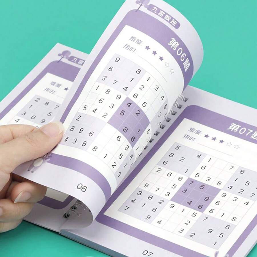 84Page Sudoku Puzzle Book Challenging 4x4, 6x6, And 9x9 Grids For