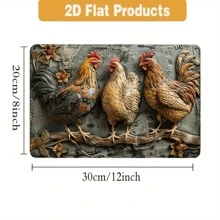 1 tấm biển thiếc kim loại phong cách cổ điển hình con gà trống mộc mạc trang trí tường - Thích hợp cho gia đình, quán bar, quán cà phê, nhà để xe | Nghệ thuật treo trong nhà/ngoài trời | Trang trí ngoài trời hình con gà kim loại 12"X8" - Nhiều màu - Xem 2