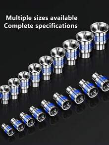 Electric Wrench & Air Gun Socket Bit Set, 8-32mm Hex Screwdriver Bits For Power Drill - Multicolor - View 6