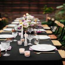 REWOMC 6 Pack Polyester Tablecloth 60 X 102 Inch Polyester Table Cloth For 6 Foot Rectangle Tables, Stain And Wrinkle Resistant Washable Table Cover For Kitchen Wedding Banquet Restaurant Party Multiple Colors,Weddings Graduation Season Outdoor Events Entertain Guests - 黑色 - 查看 5