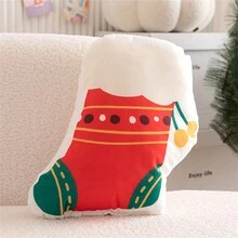 1 件卡通圣诞不对称枕头（带枕芯）由短毛绒涤纶纤维制成。双面柔软。适合家庭和户外装饰，是圣诞节气氛的必备品。9 种设计可供选择（圣诞老人、雪人、驯鹿、圣诞礼盒、拐杖糖、圣诞树、圣诞花环、圣诞袜）。可以接受单个或组合设计。非常适合作为圣诞派对礼物。 - 彩色 - 查看 11