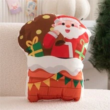 1 件卡通圣诞不对称枕头（带枕芯）由短毛绒涤纶纤维制成。双面柔软。适合家庭和户外装饰，是圣诞节气氛的必备品。9 种设计可供选择（圣诞老人、雪人、驯鹿、圣诞礼盒、拐杖糖、圣诞树、圣诞花环、圣诞袜）。可以接受单个或组合设计。非常适合作为圣诞派对礼物。 - 彩色 - 查看 9
