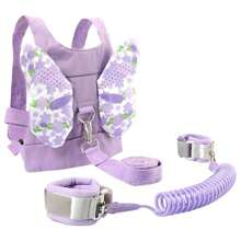 FELIN Arnés de Paseo para Bebés, Bebé Mochila con Cuerda Anti-Perdida, 2 en 1 Arnés Infantil con Mochila y Correas de Muñeca Antipérdida, Adecuado para Niños de 1 a 5 Años, Niños Y Niñas - Púrpura malva - Ver 1
