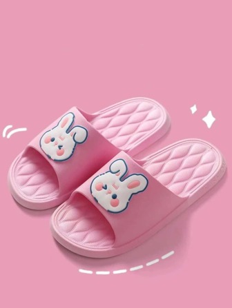 儿童兔子拖鞋，2023/2024 小孩保暖防滑一脚蹬家居拖鞋凉鞋室内户外女童