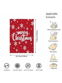 1 chiếc chăn phủ, chăn in họa tiết bông tuyết chủ đề Giáng sinh, chăn mềm mại ấm áp cho ghế sofa giường ô tô văn phòng cắm trại du lịch, chăn quà tặng phù hợp cho mọi mùa - Nhiều màu - Xem 10