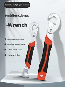Simple Universal Adjustable Wrench Tool, Multifunctional Double Headed Pipe Pliers, Indoor And Outdoor Maintenance Tool - Multicolor - View 3