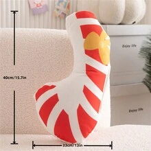 1 件卡通圣诞不对称枕头（带枕芯）由短毛绒涤纶纤维制成。双面柔软。适合家庭和户外装饰，是圣诞节气氛的必备品。9 种设计可供选择（圣诞老人、雪人、驯鹿、圣诞礼盒、拐杖糖、圣诞树、圣诞花环、圣诞袜）。可以接受单个或组合设计。非常适合作为圣诞派对礼物。 - 彩色 - 查看 17