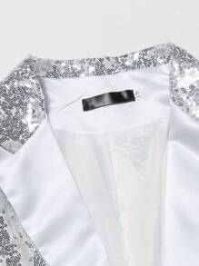 Veste de smoking à paillettes pour hommes, tenue de soirée formelle pour animateurs, artistes de scène, photographes
